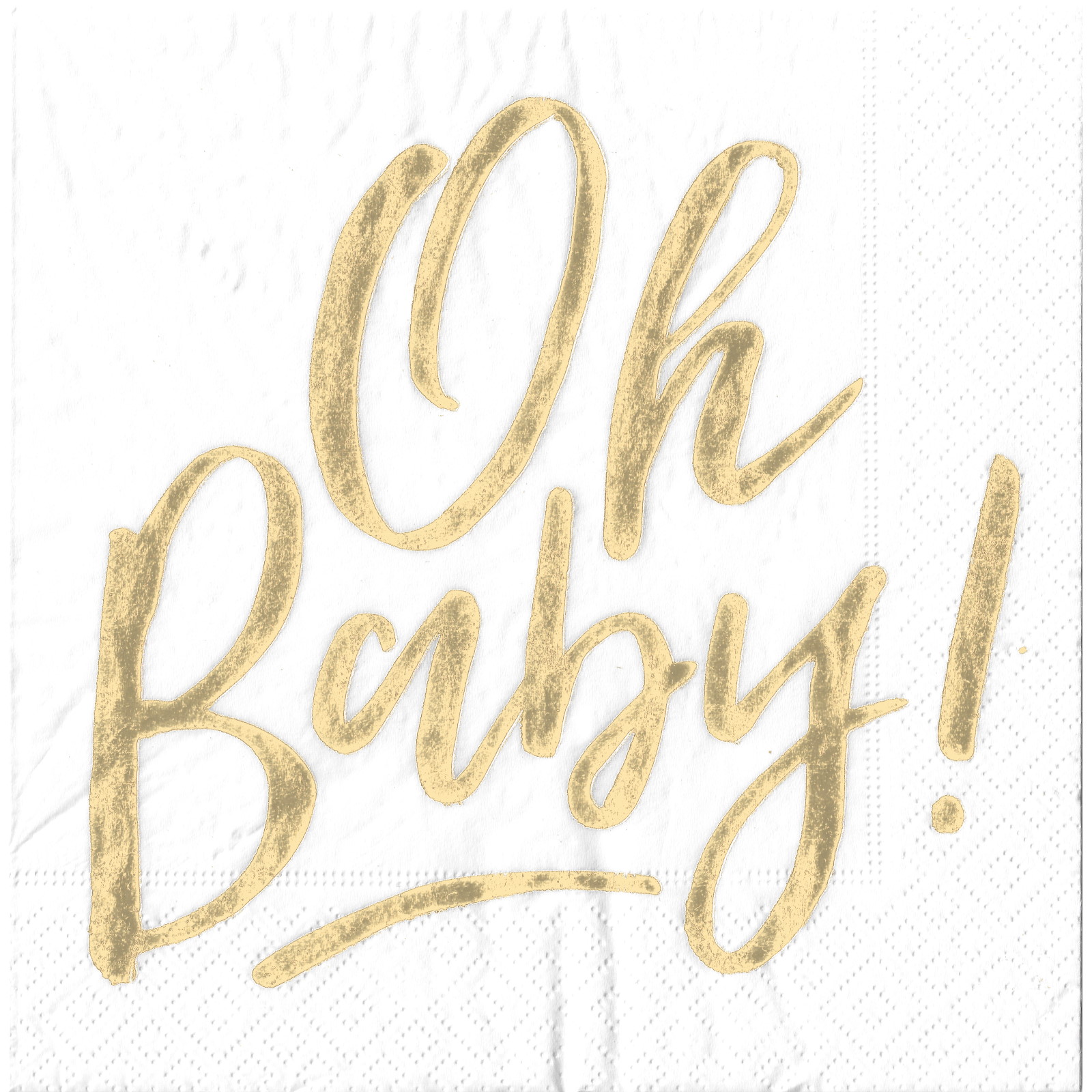 Ginger Ray Oh Baby Large Napkins / Serviettes (Pack of 16)
