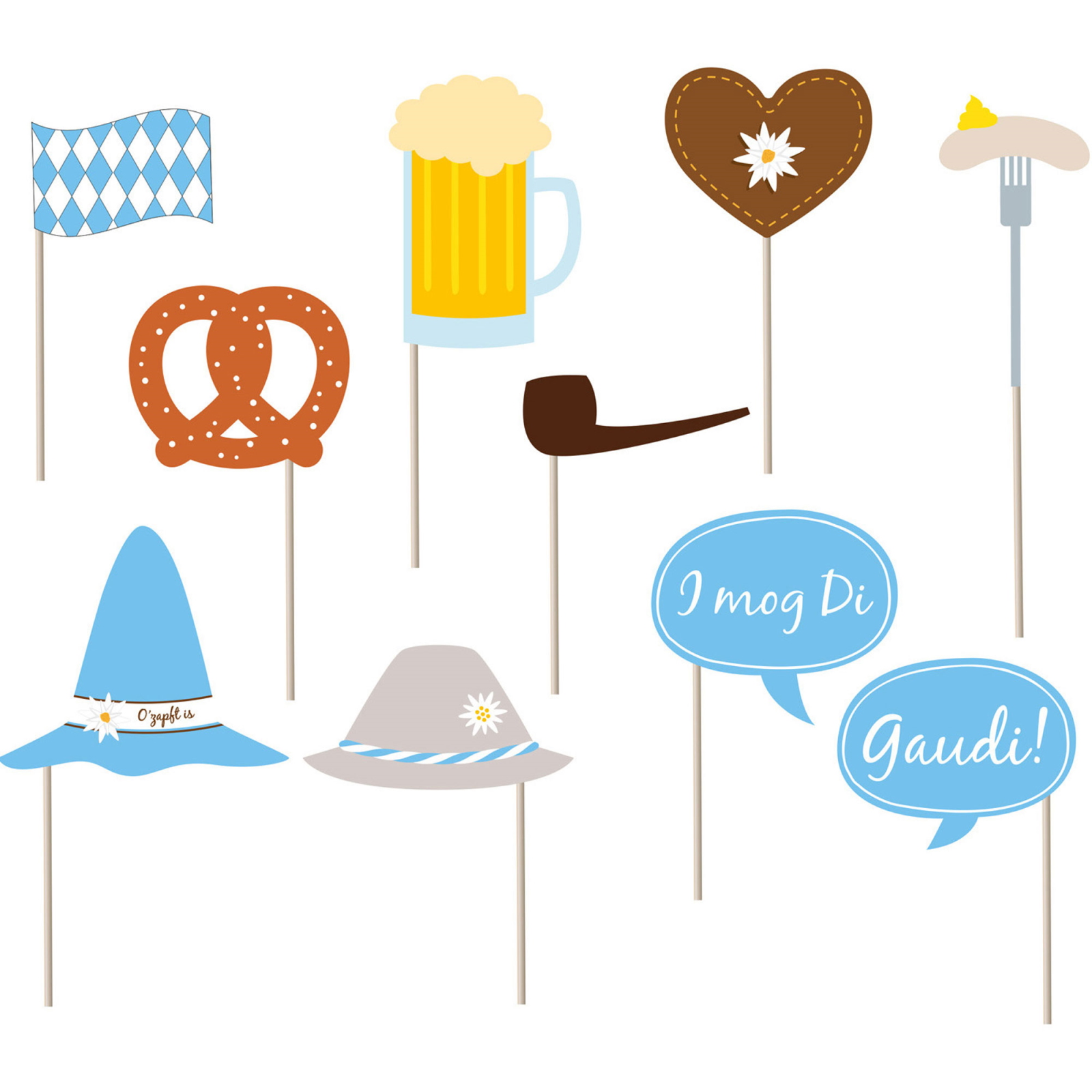Oktoberfest Photo Props (Pack of 10)