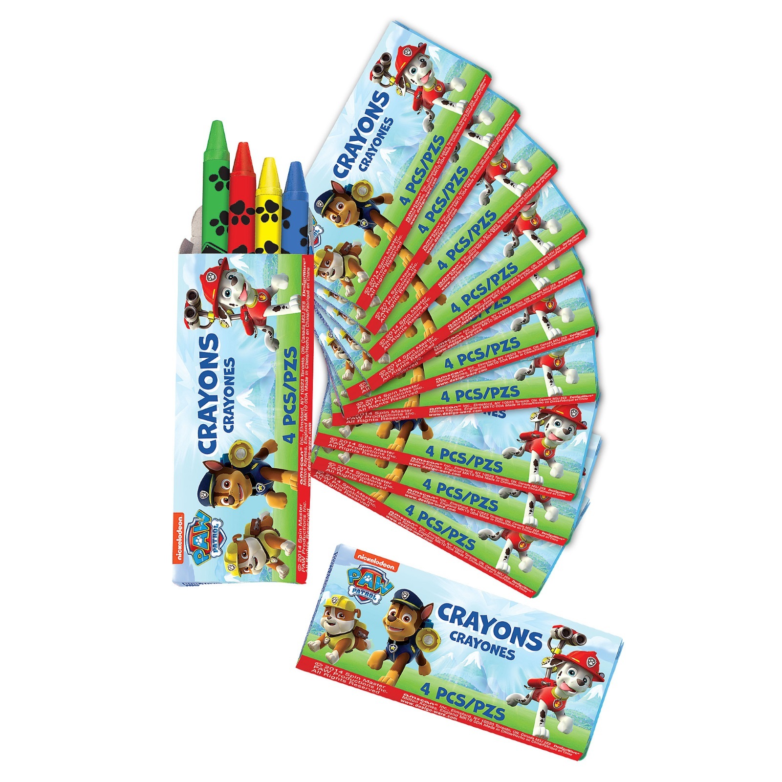 Paw Patrol Mini Crayons (Pack of 12)