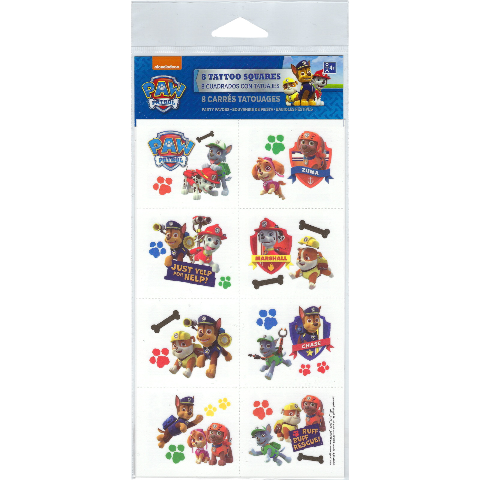 Paw Patrol Tattoos (1 Sheet)