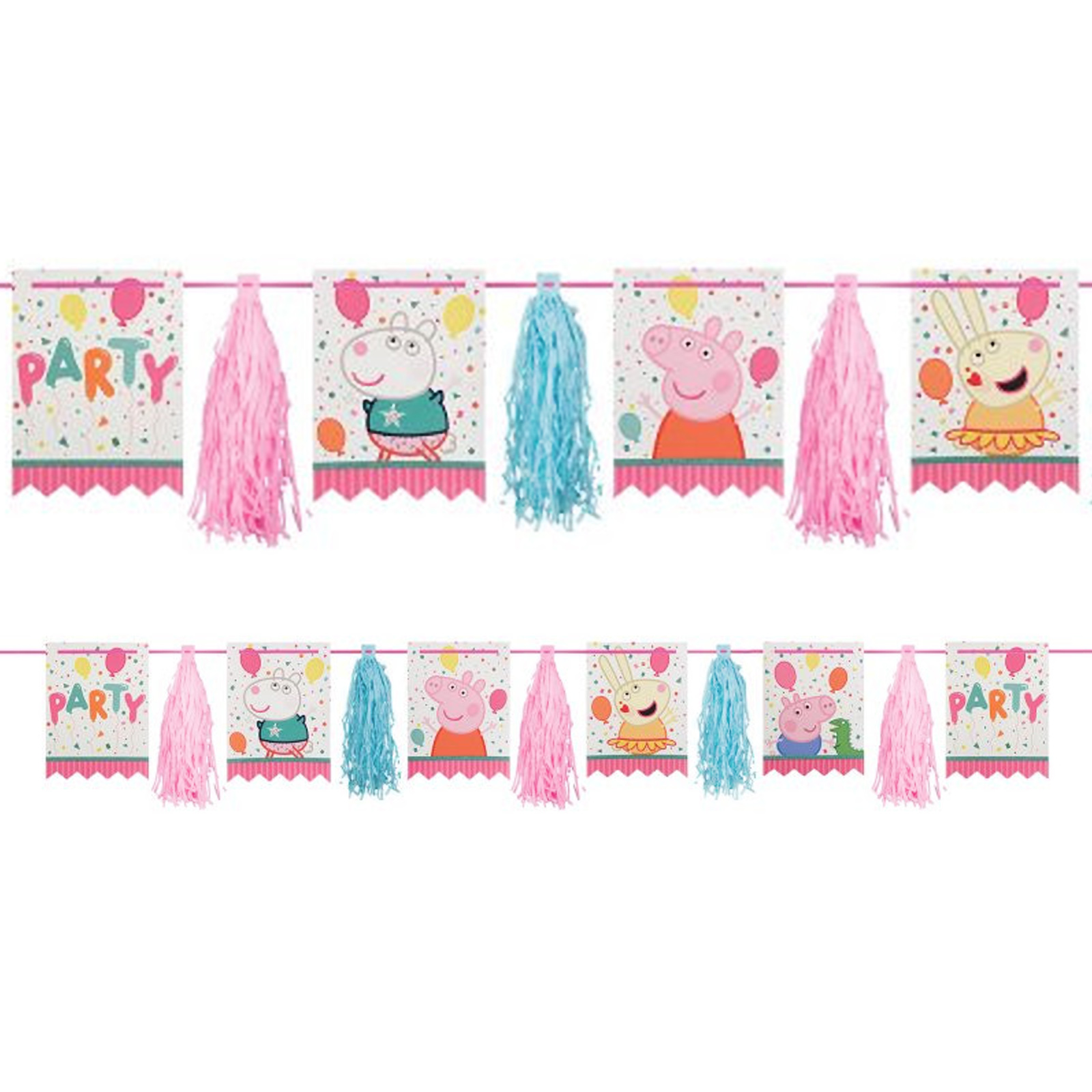 Peppa Pig Confetti Tassel Garland Banner 3m