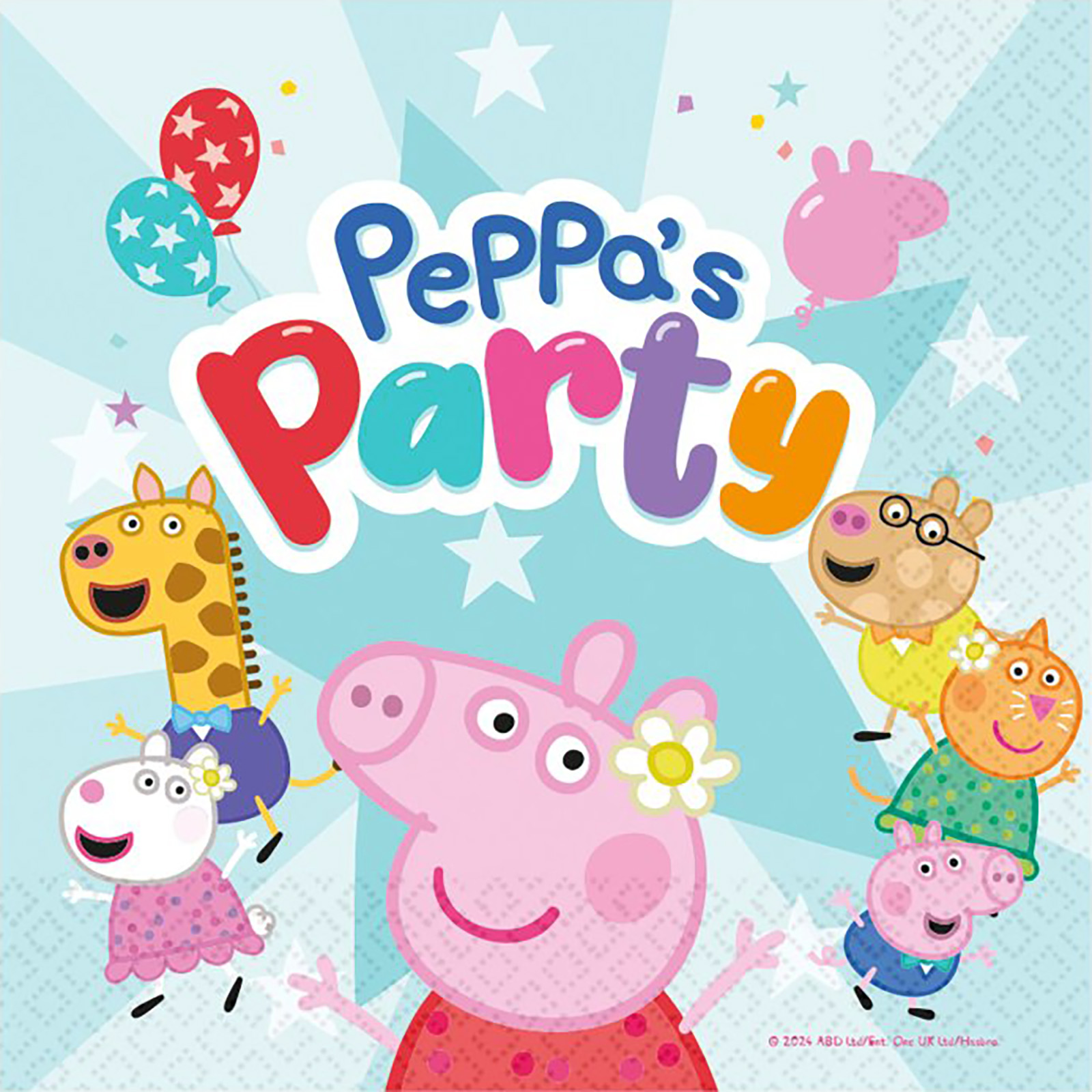 Peppa Pig Party Large Napkins / Serviettes (Pack of 16)