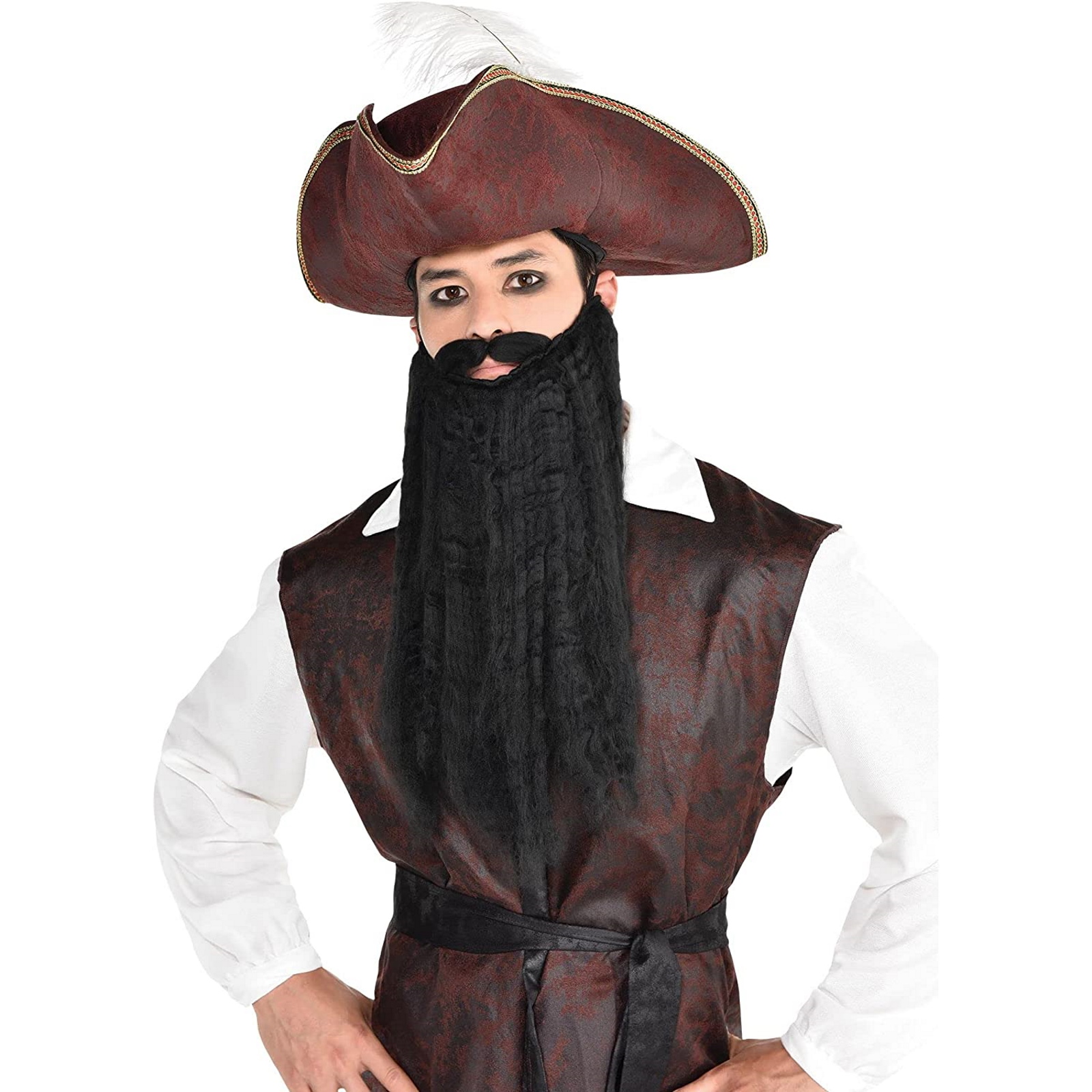 Adult Pirate Black Beard & Moustache