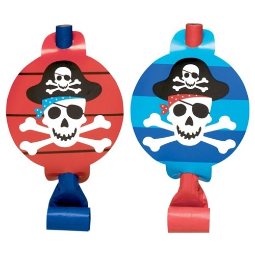 Pirate Treasure Party Blowers (Pack of 8)