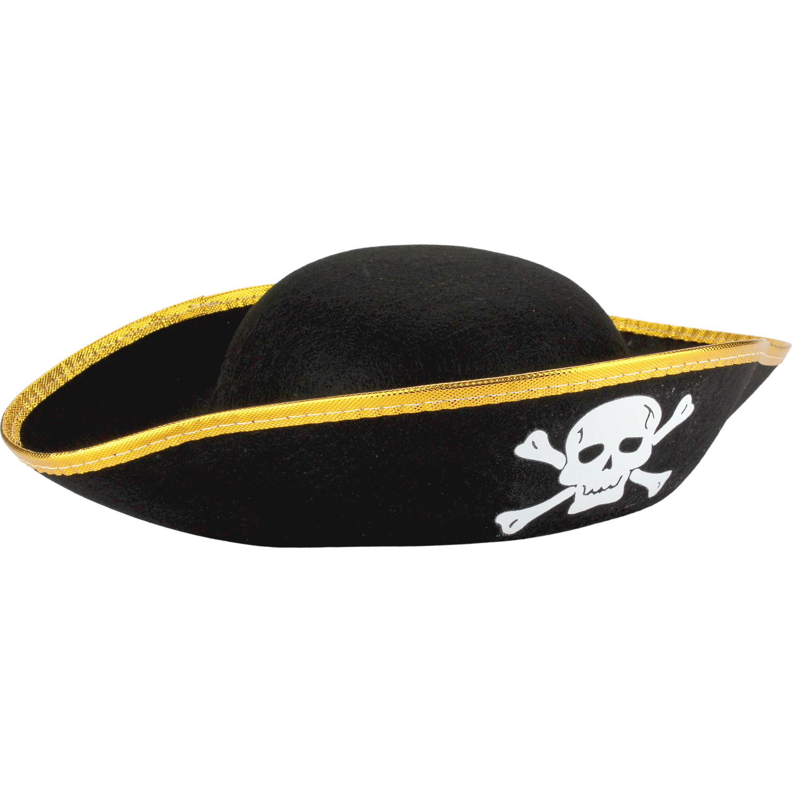 Gold Rim Pirate Captain Felt Hat