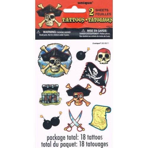 Pirate Tattoos (2 Sheets)