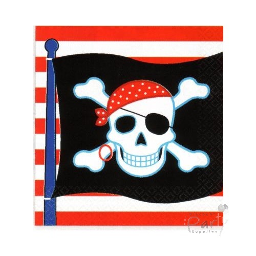 Pirate Small Napkins / Serviettes (Pack of 16)