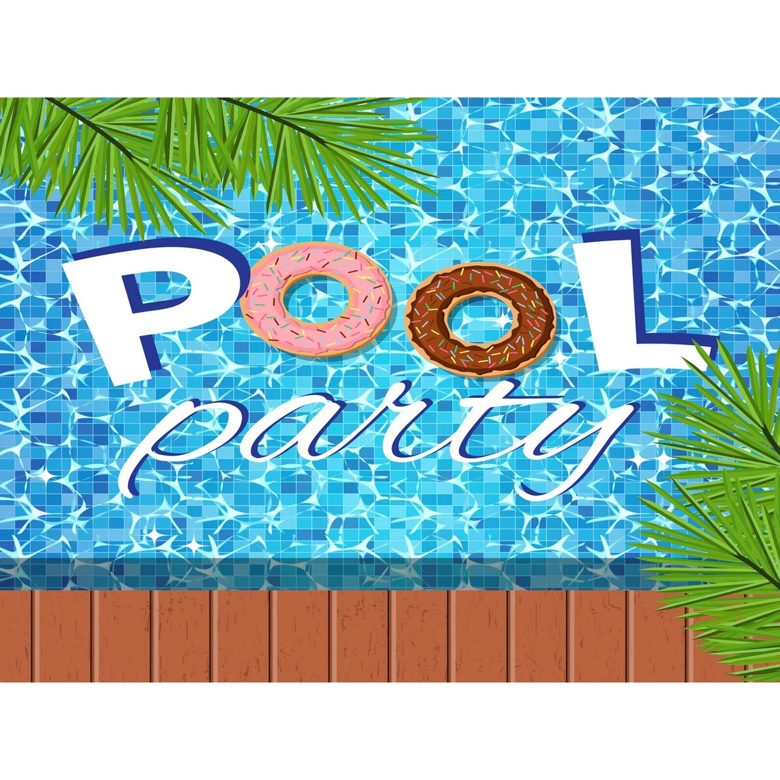 Pool Party Fabric Backdrop
