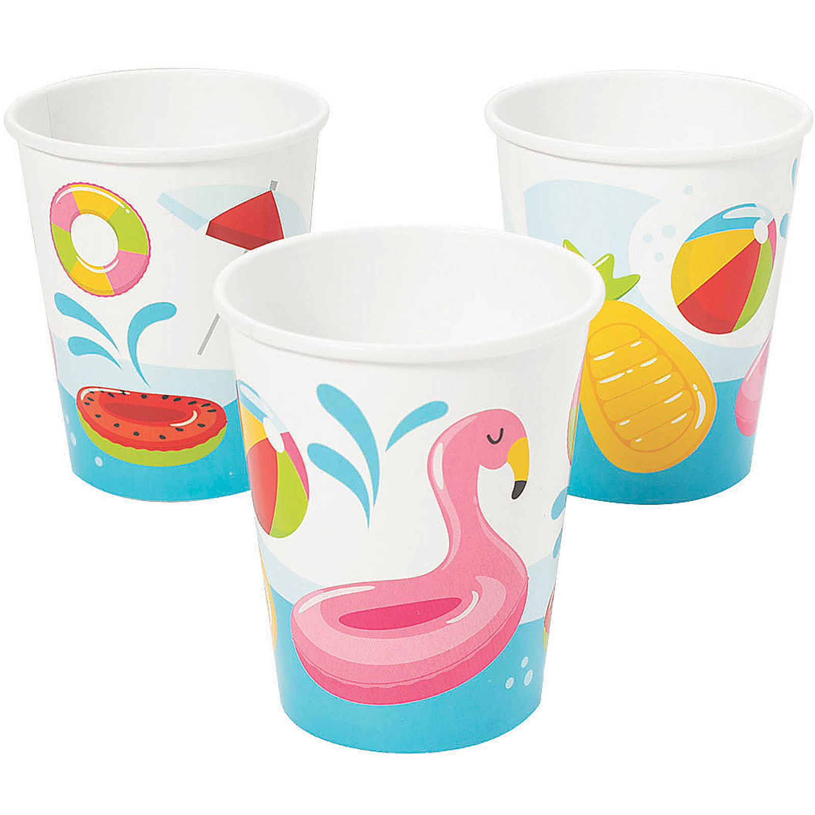 Summer Pool Party Paper Cups (Pack of 8)