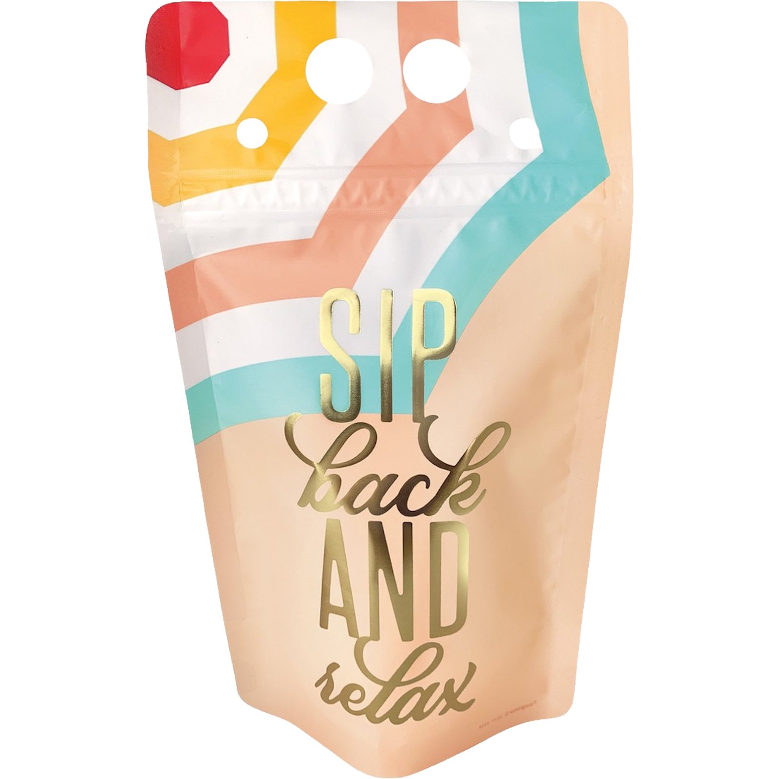 Sip Back and Relax Reusable Drink Pouches 500ml (Pack of 4)