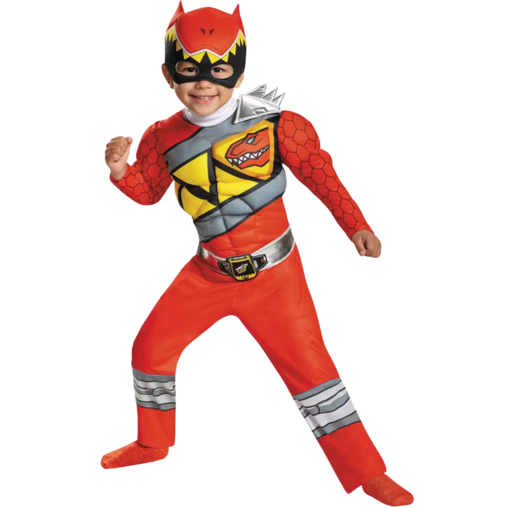 Power Rangers Dino Charge Red Ranger Muscle Kids Costume