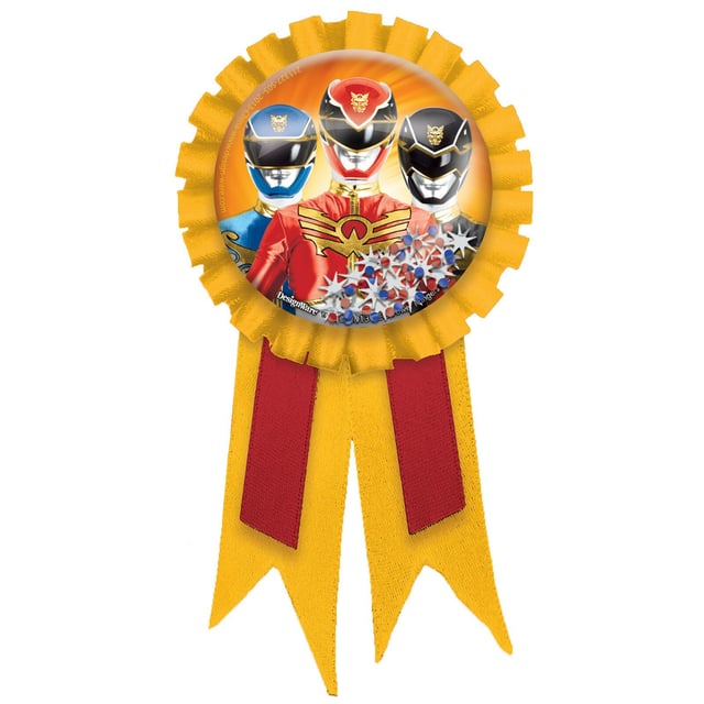 Renges Ribbon Power Rangers Megaforce Award Ribbon | Power Rangers Party Supplies ...