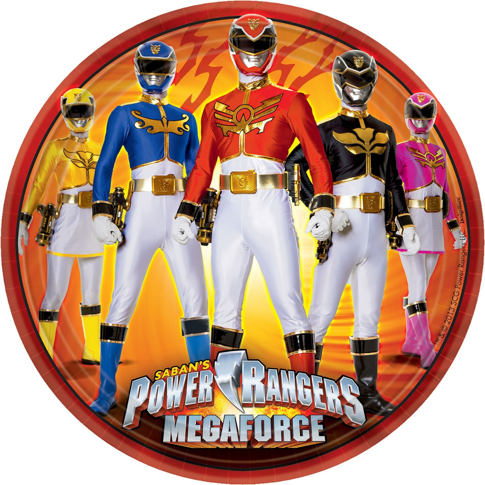 Power Rangers Megaforce Large Paper Plates (Pack of 8)