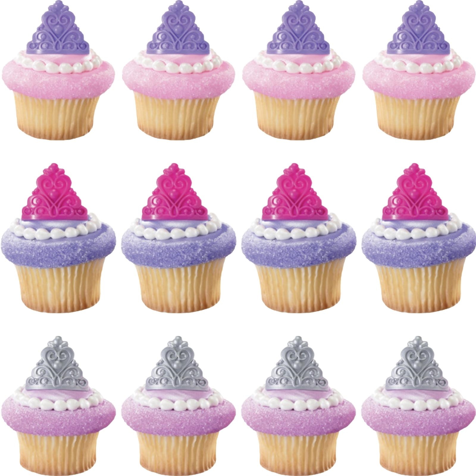 Princess Crown Cupcake Rings (Pack of 12)