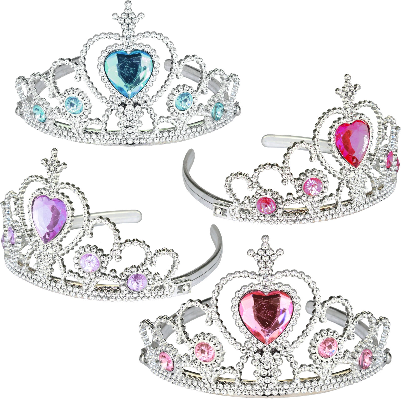 Silver Princess Heart Gem Tiara (1 Only)