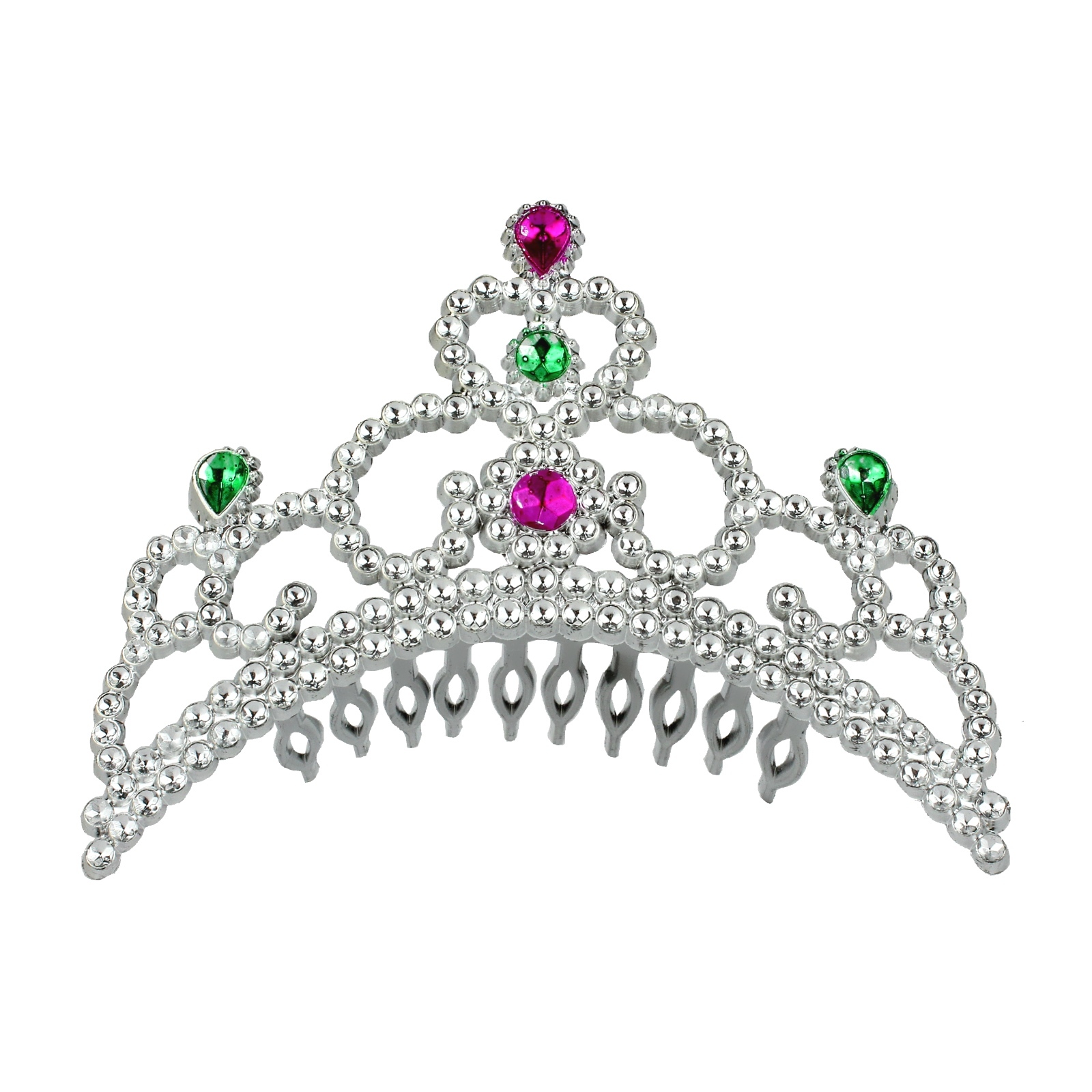 Silver Princess Tiara Comb