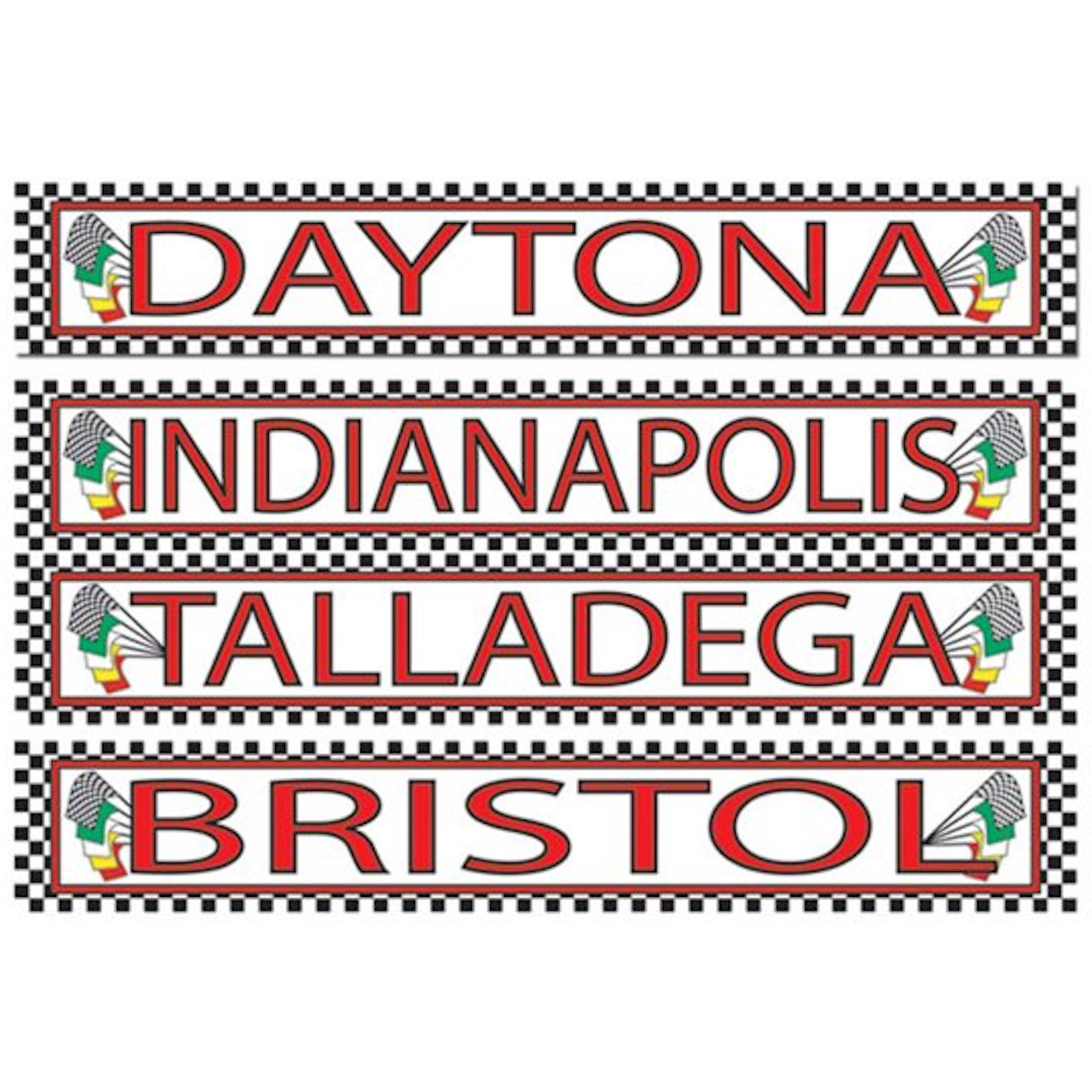Racing Street Sign Cutout Wall Decorations (Pack of 4) 