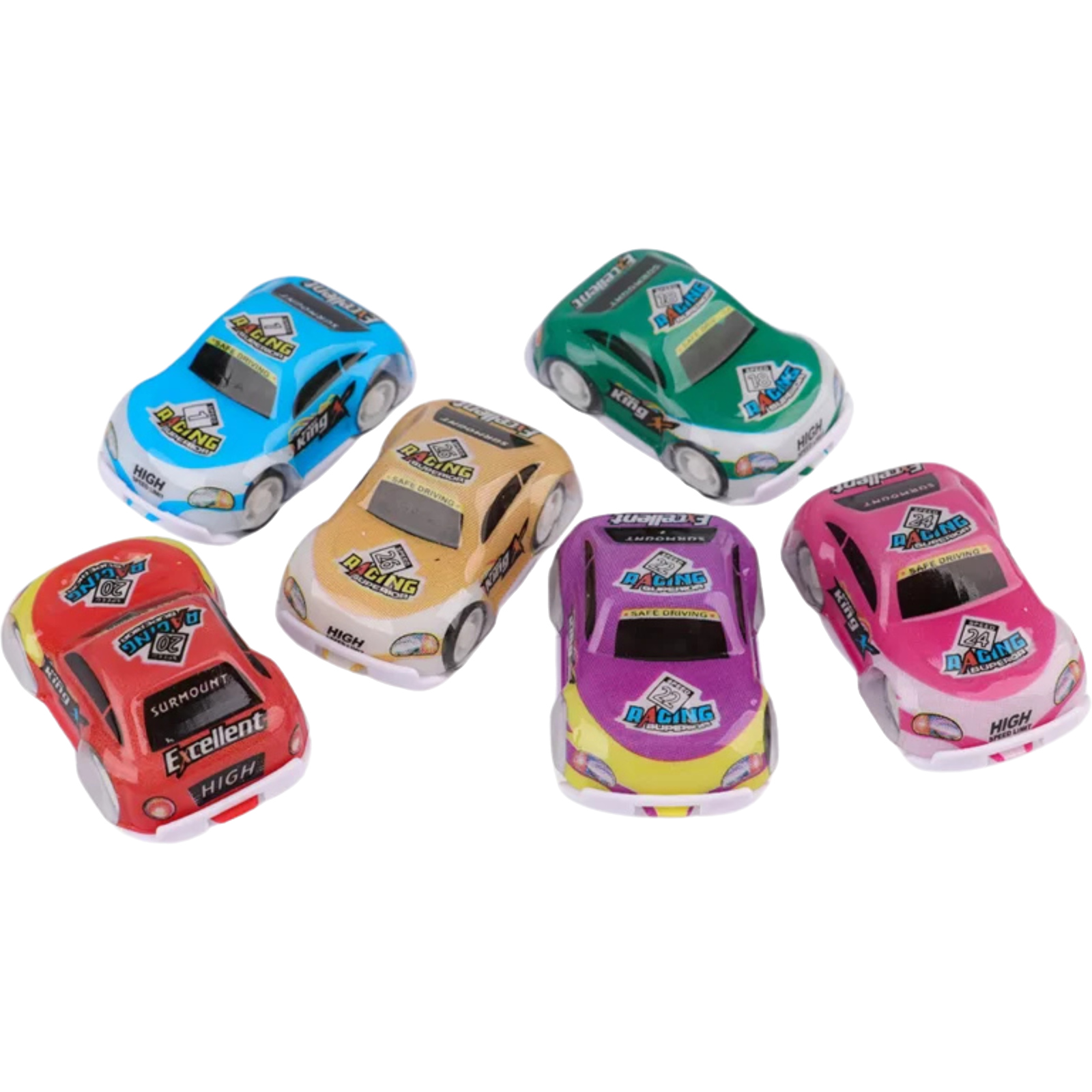 Assorted Mini Pull Back Racing Cars (Pack of 6)  