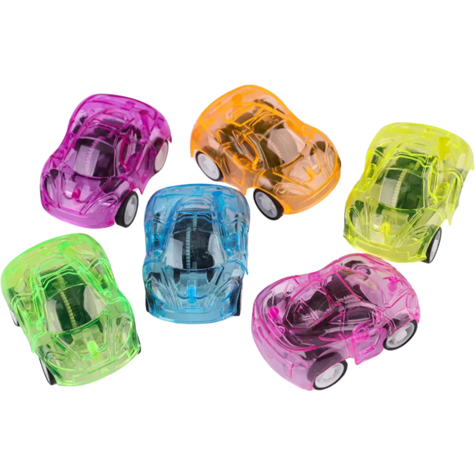 Neon Mini Pull Back Racing Cars (Pack of 6) 