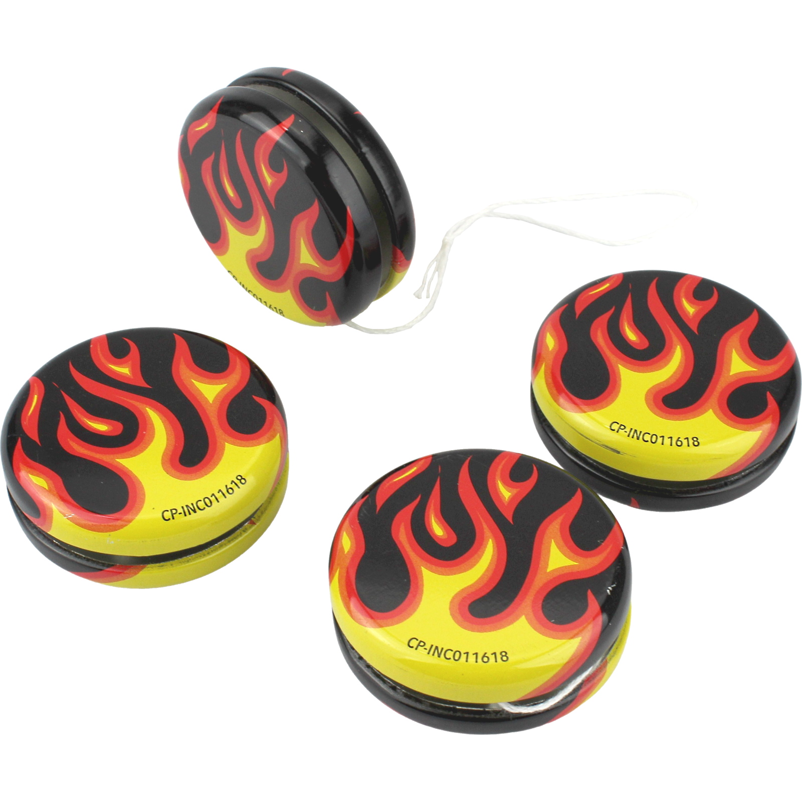 Flaming Metal Yo-Yos (Pack of 12)