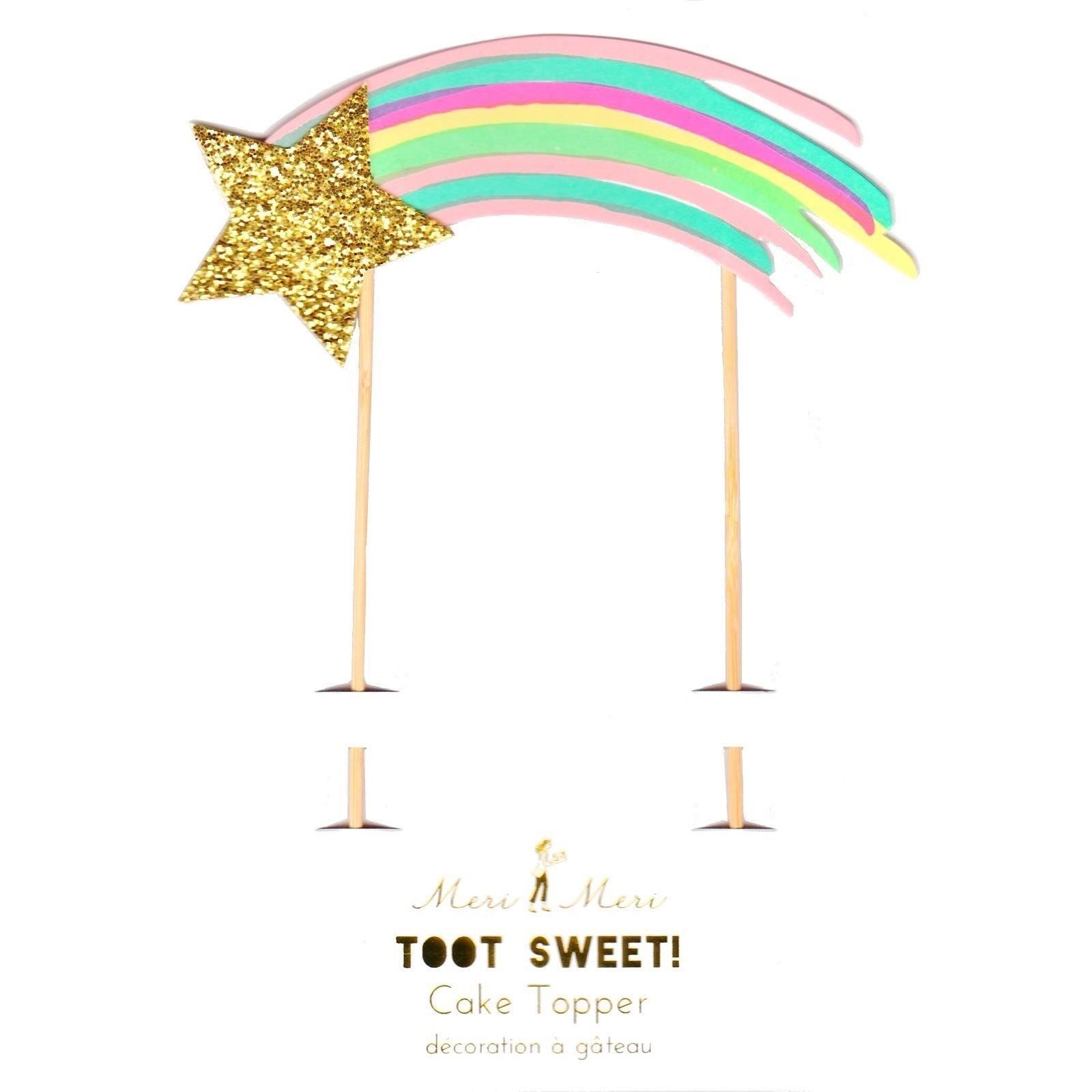Meri Meri Rainbow Shooting Star Cake Topper