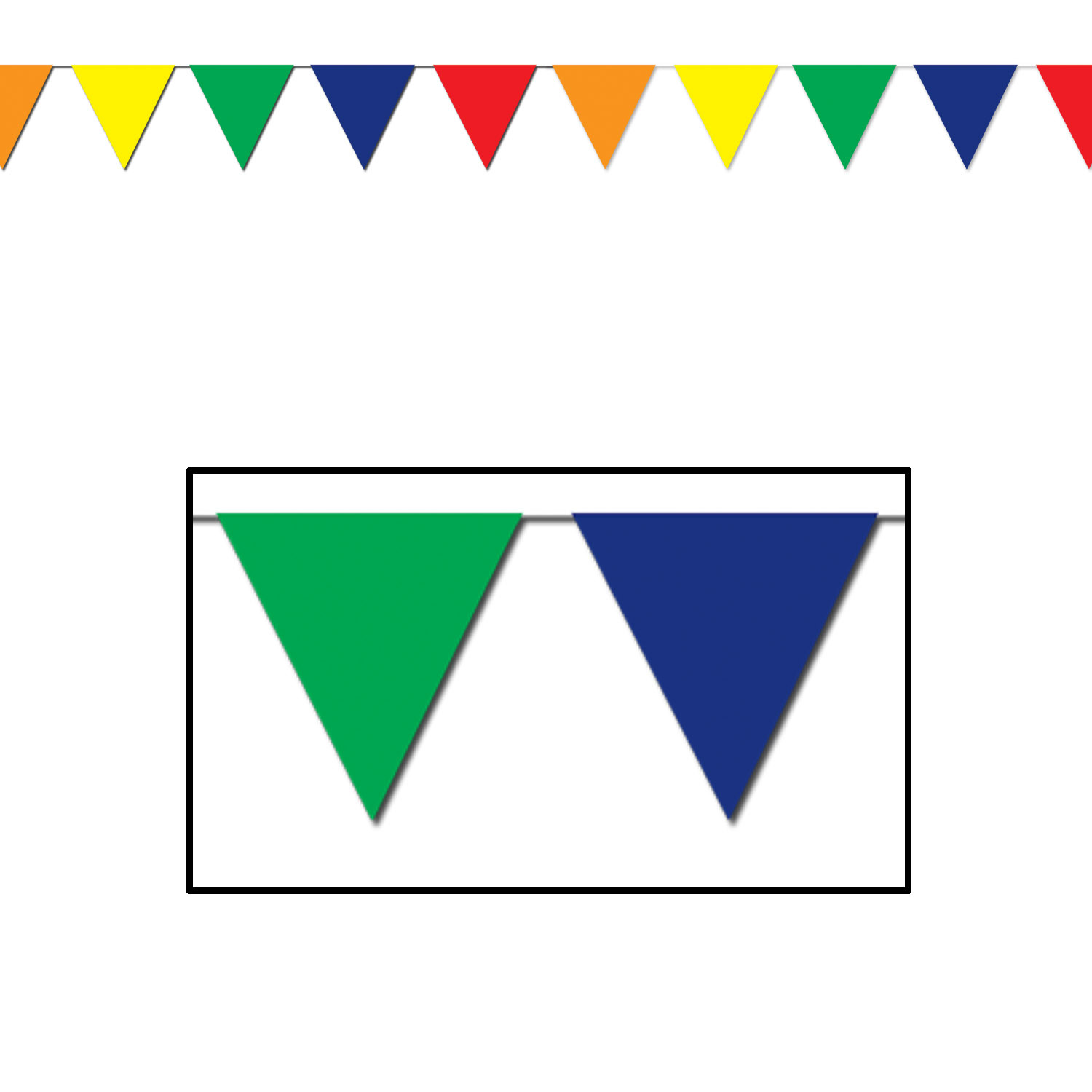 Coloured 9m Flag Banner
