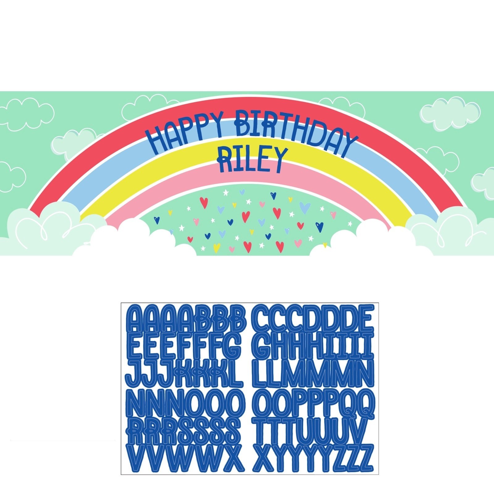 Over the Rainbow Personalised Giant Banner