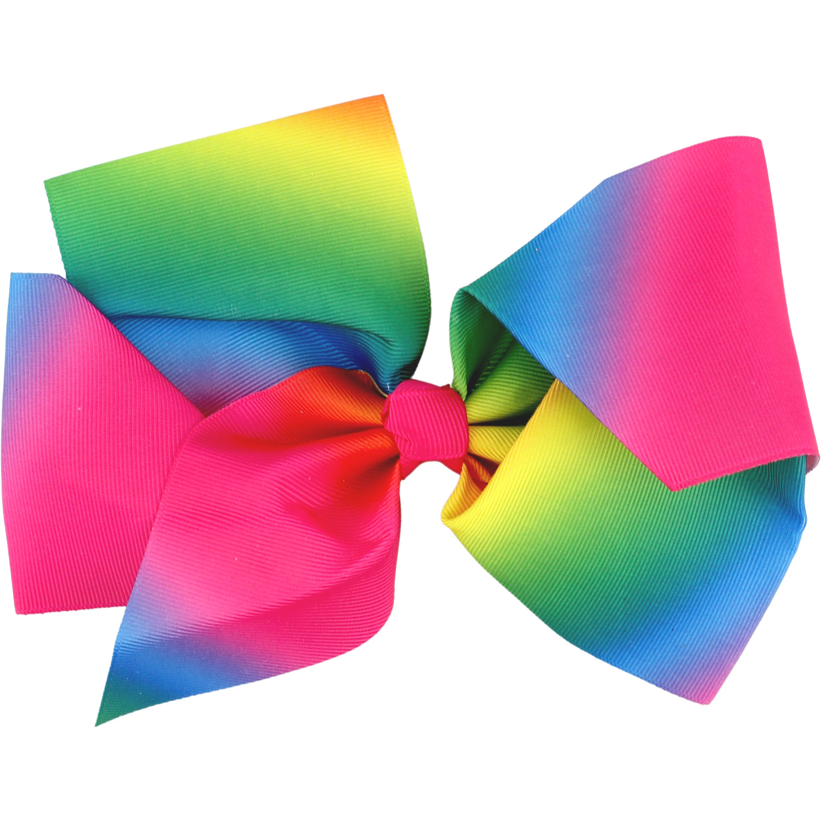 Rainbow Ribbon Bow Hair Clip