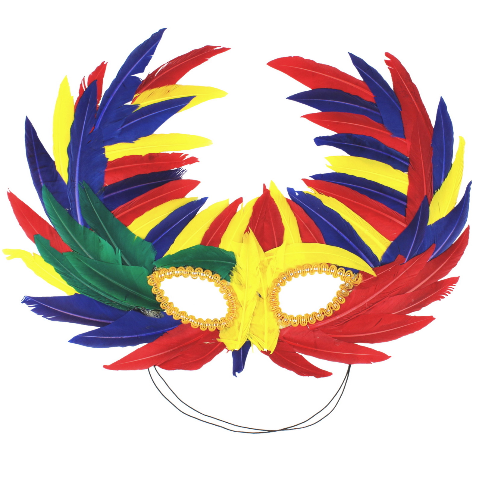 Rainbow Feather Masquerade Mask 