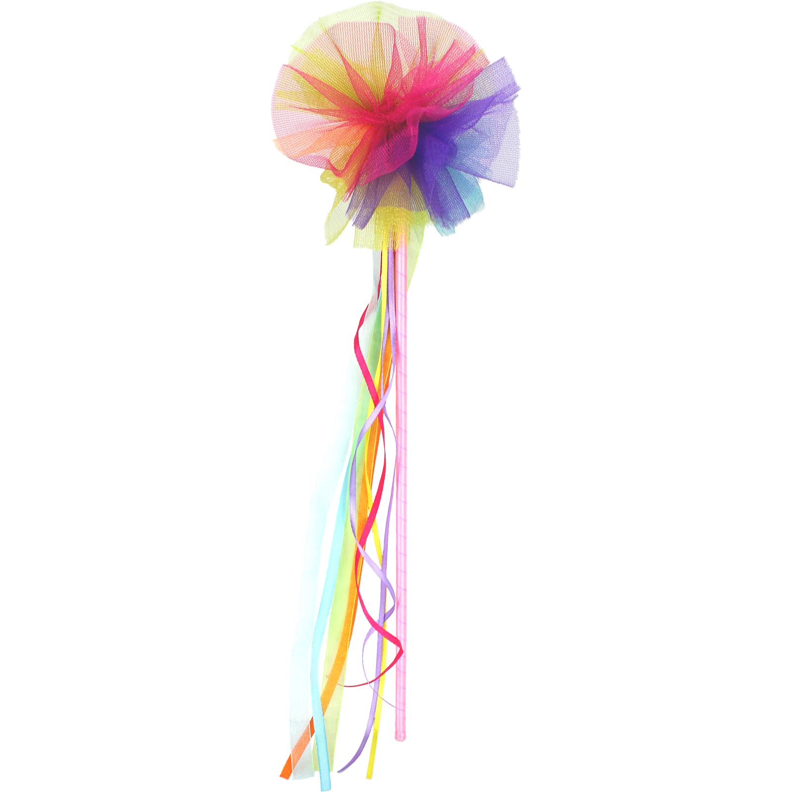 Rainbow Tulle & Ribbon Fairy Wand
