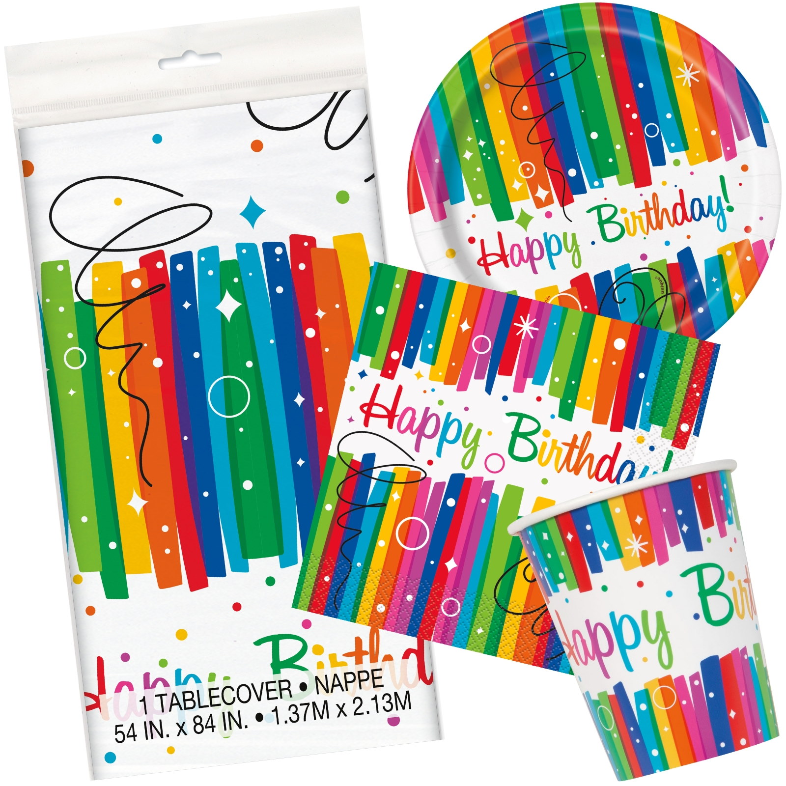 Rainbow Ribbons Party Starter Set (For 8 Guests)