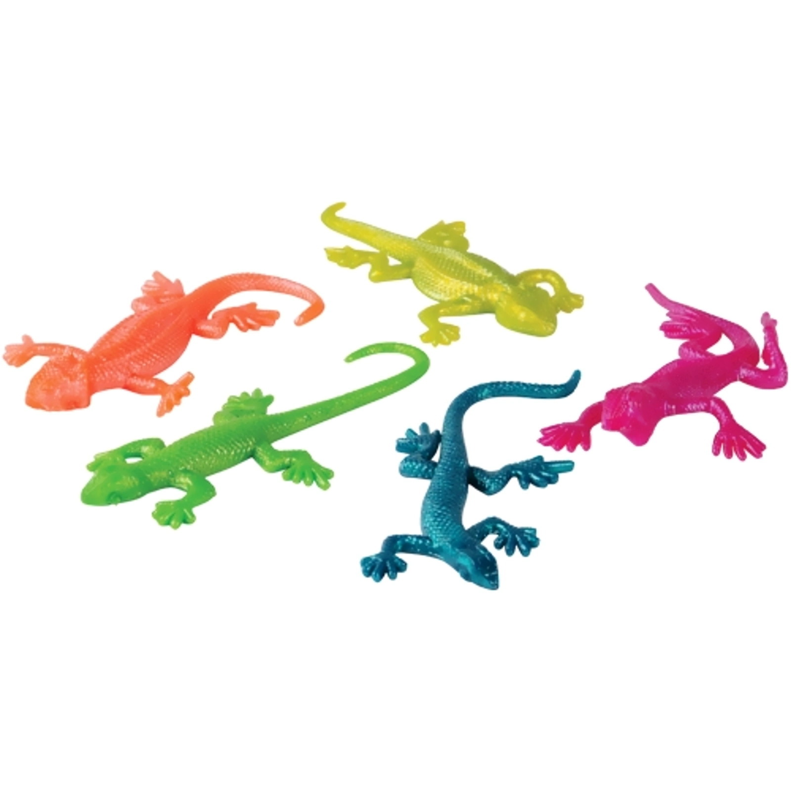 Coloured Stretchy Lizards (Pack of 12)