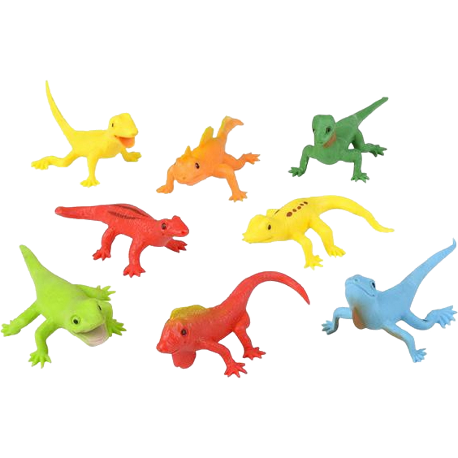 Coloured Plastic Lizard Toys (Pack of 48)