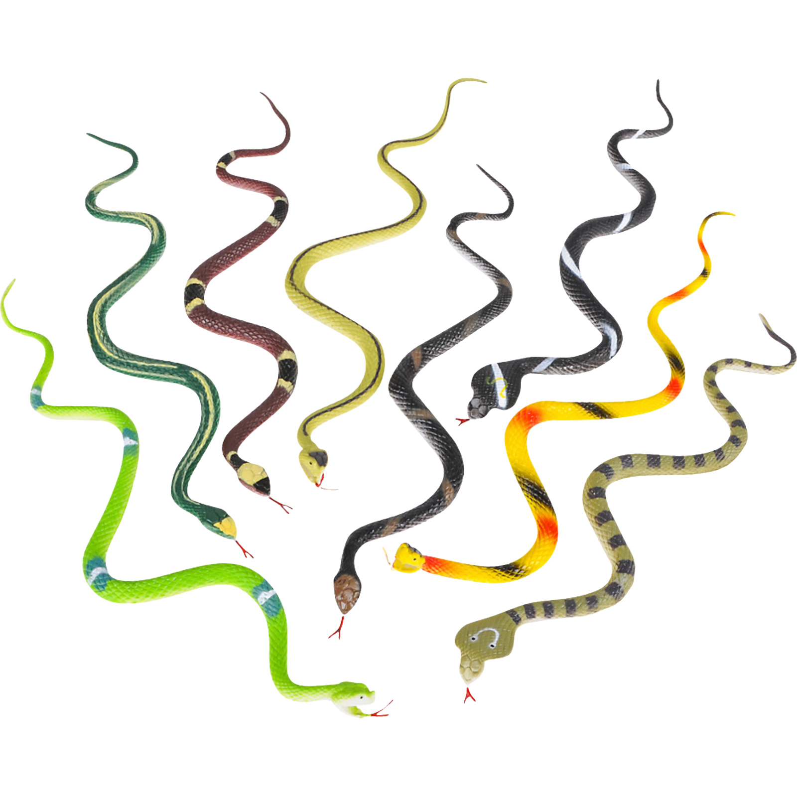 Plastic Rainforest Snakes (Pack of 12) 