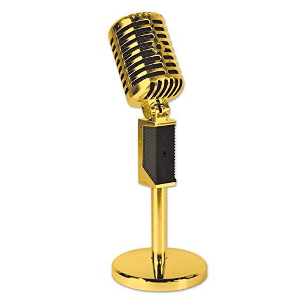 Plastic Vintage Gold Microphone