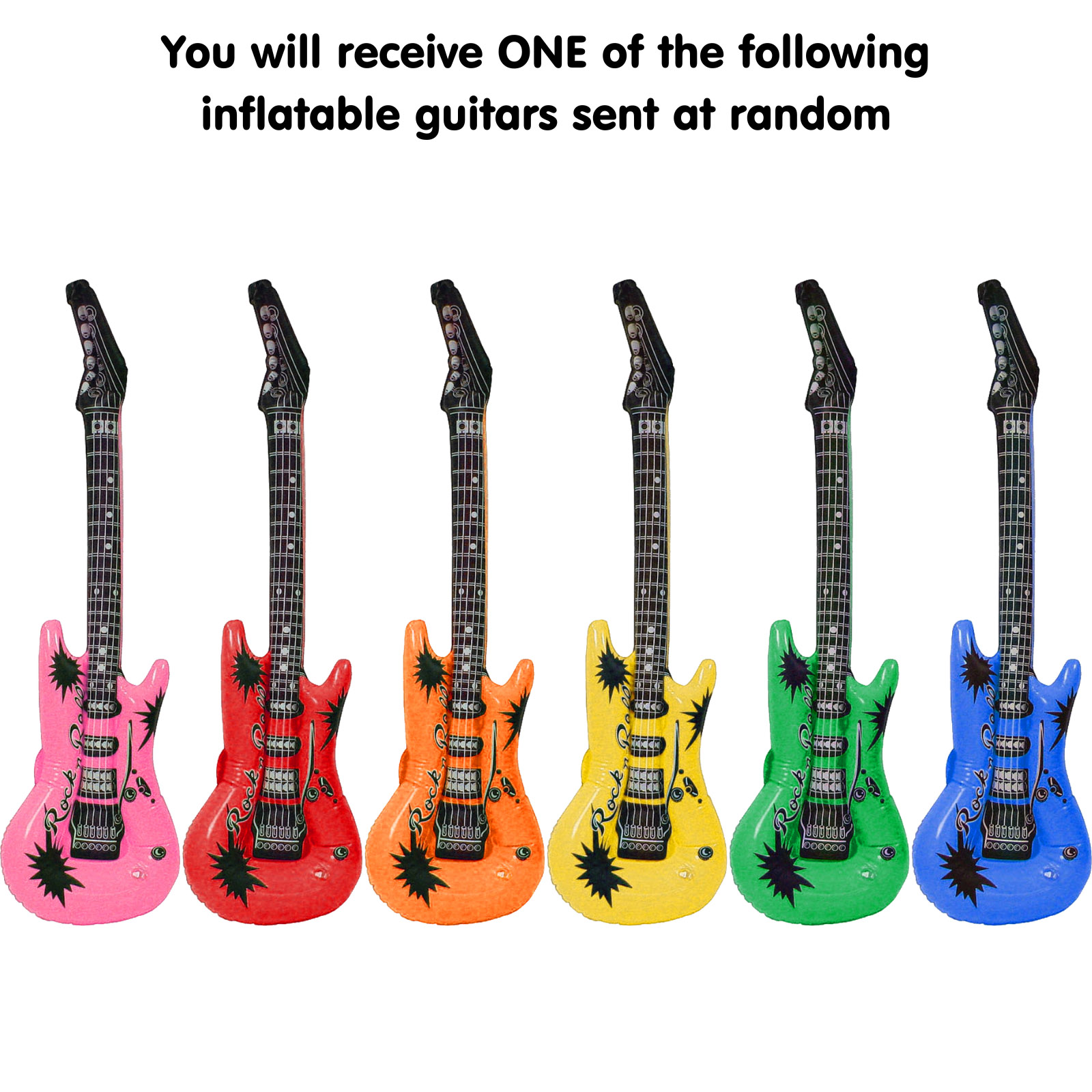 Inflatable Guitar (1 Only) 50's Rock and Roll Themed Party Supplies