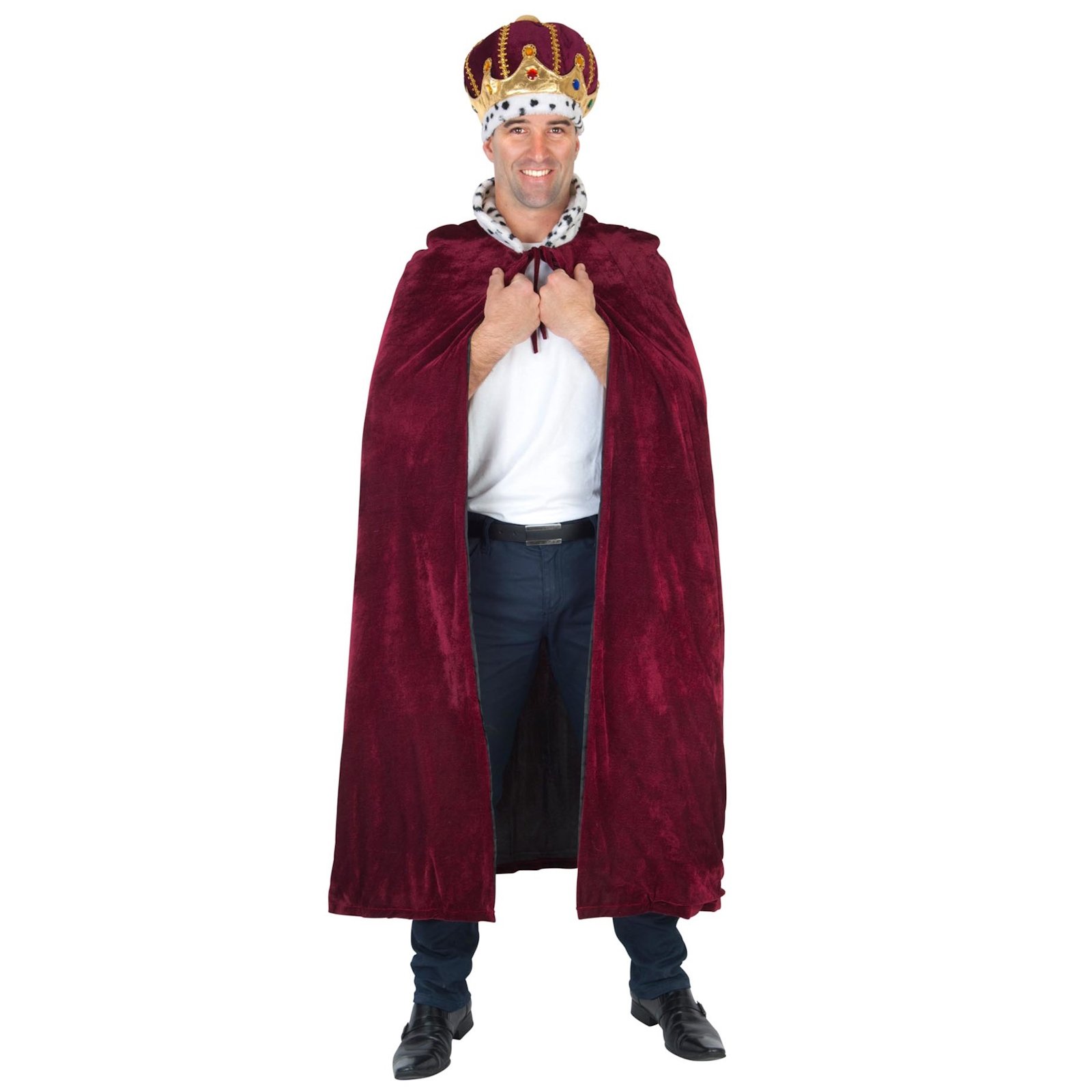 Kings Burgundy Cape Adult Costume One Size