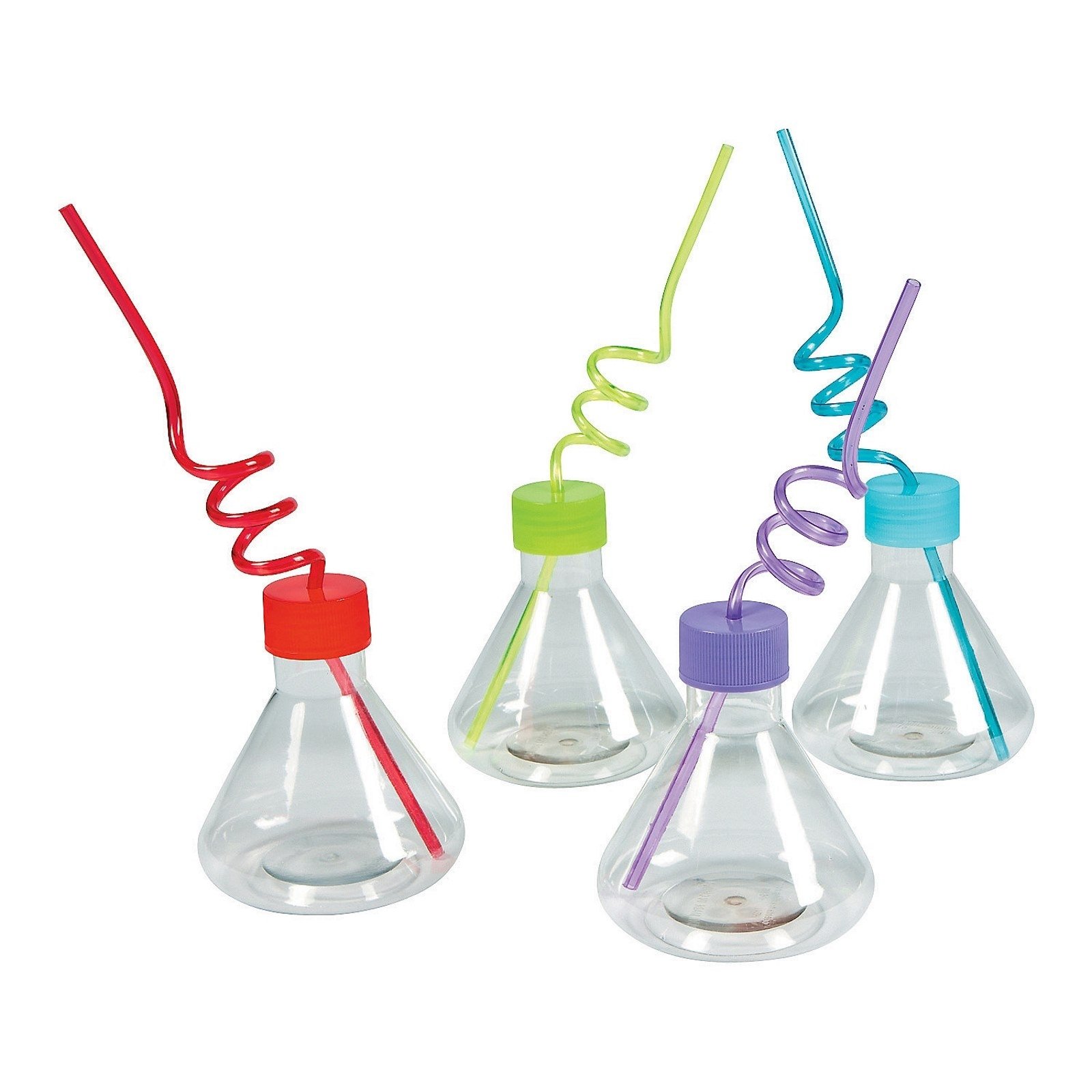 Science Party Plastic Flask Cups (Pack of 8)