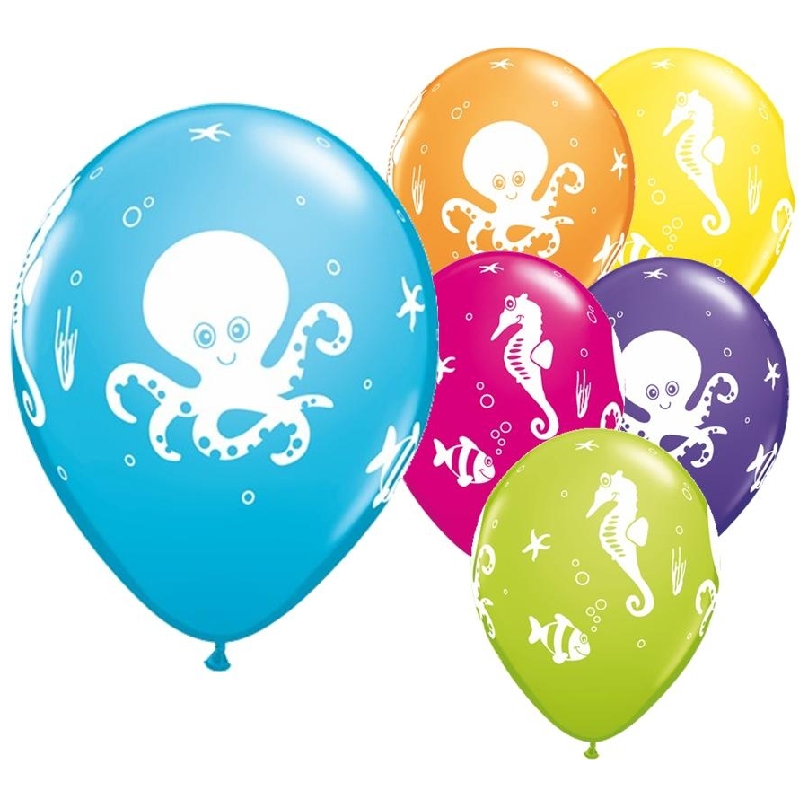 Fun Sea Creatures Balloons (Pack of 12)