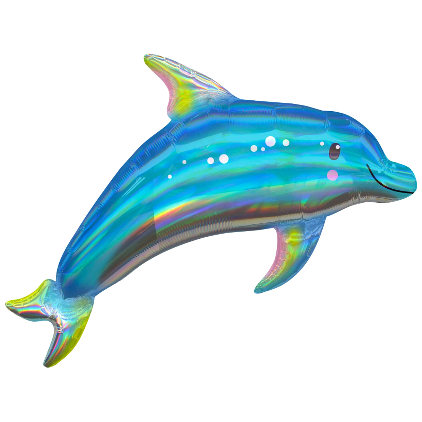 Holographic Blue Dolphin Supershape Helium Balloon 73cm
