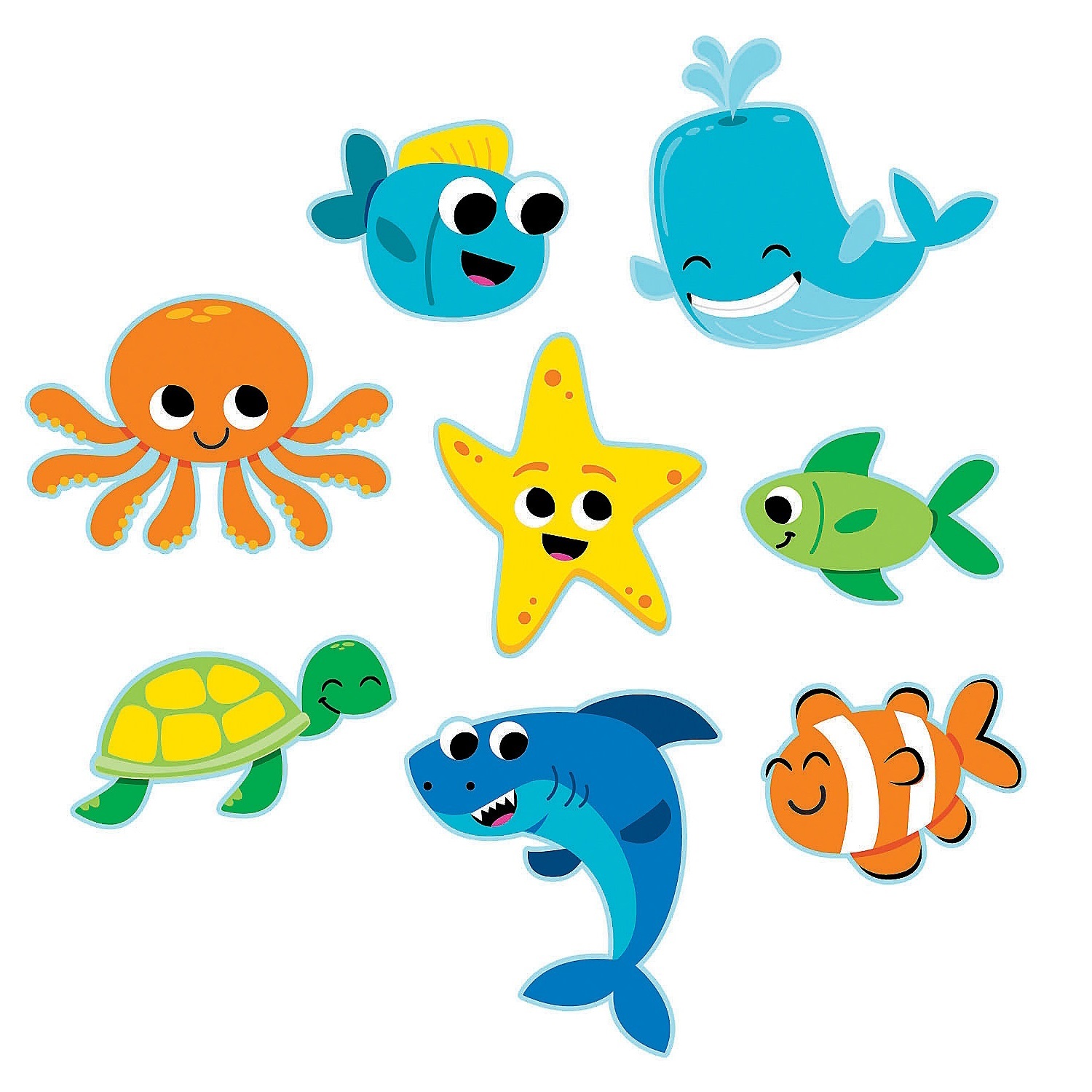 Under the Sea Cutout Wall Decorations (Pack of 8)