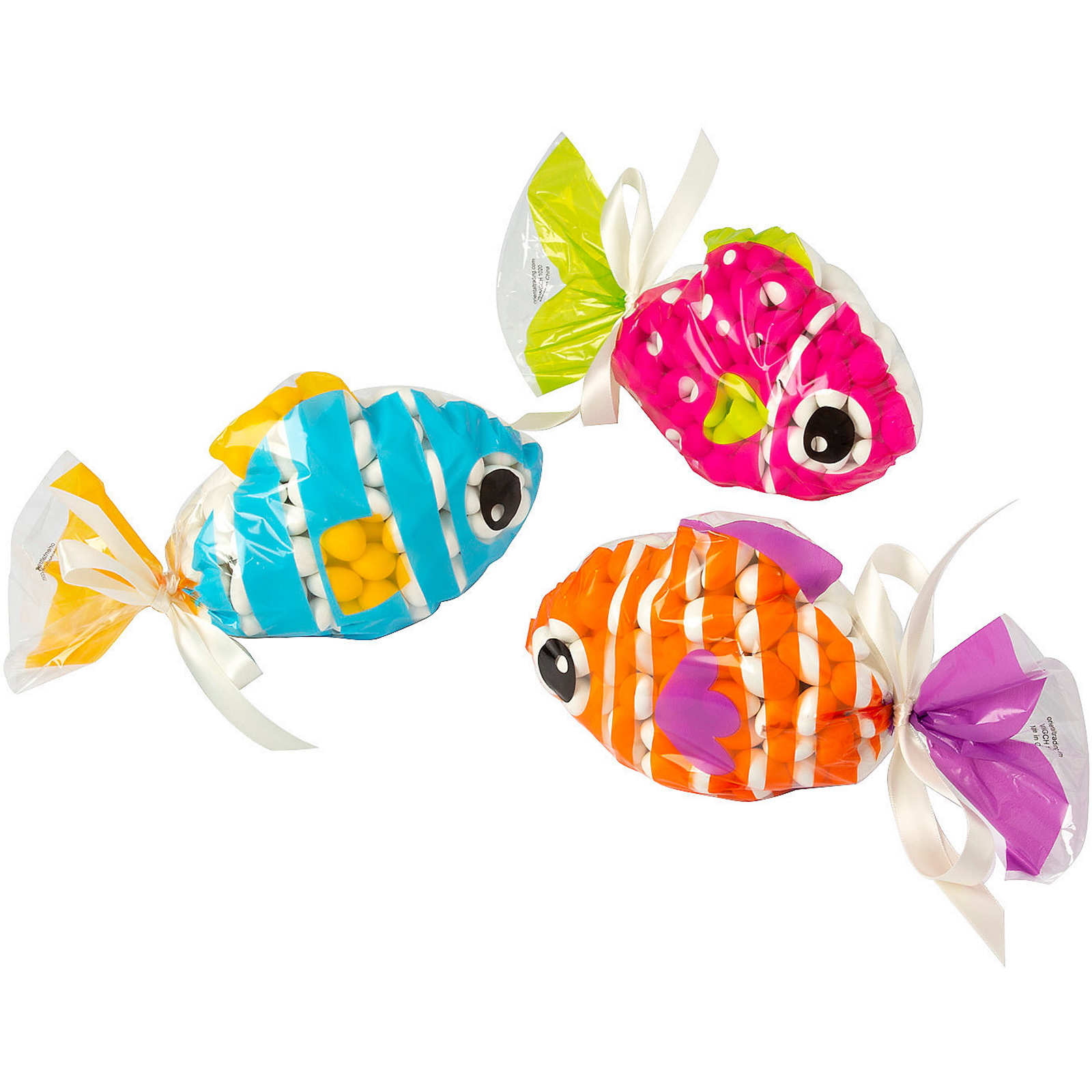 Tropical Fish Plastic Treat Bags (Pack of 12) 