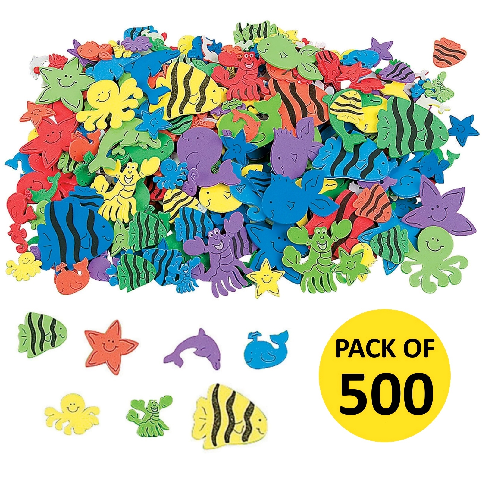 Under The Sea Foam Stickers (Pack of 500)