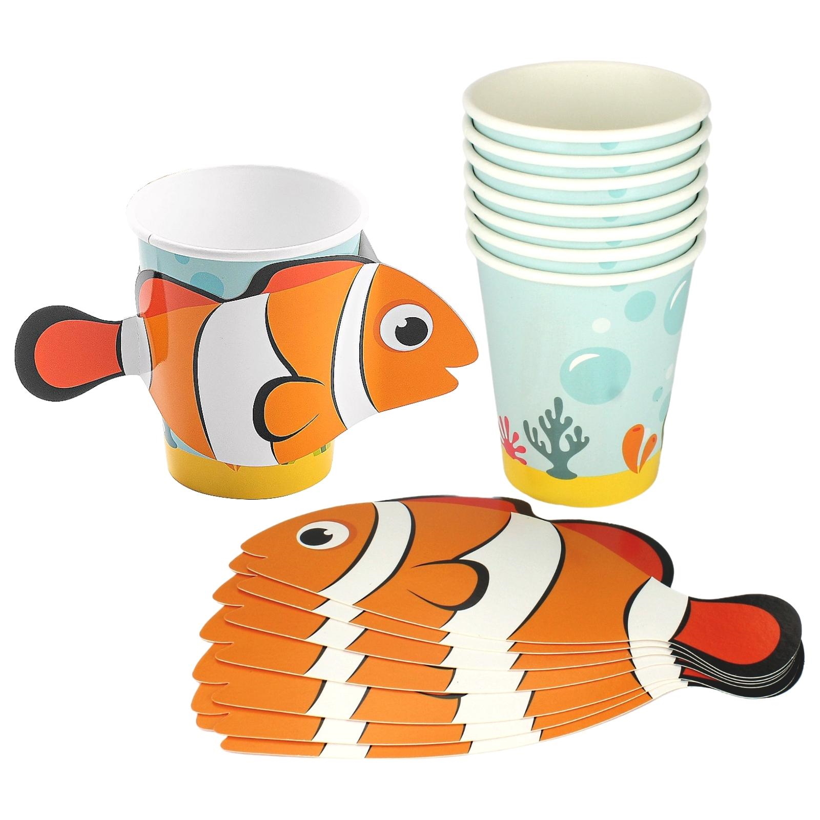 Under the Sea Clownfish Paper Cups (Pack of 8)