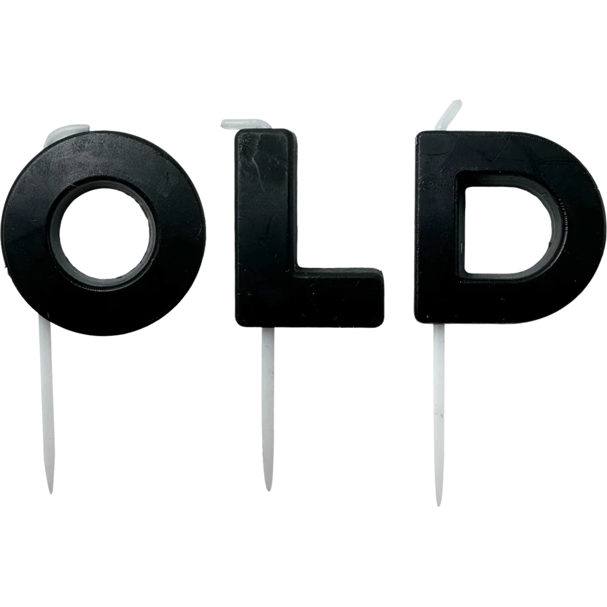 Black Old Candles (Pack of 3)