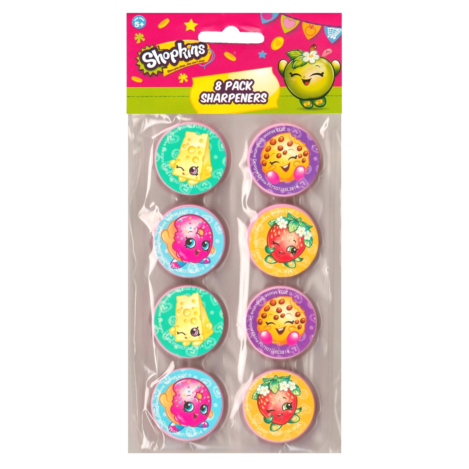 Shopkins Pencil Sharpeners (Pack of 8)