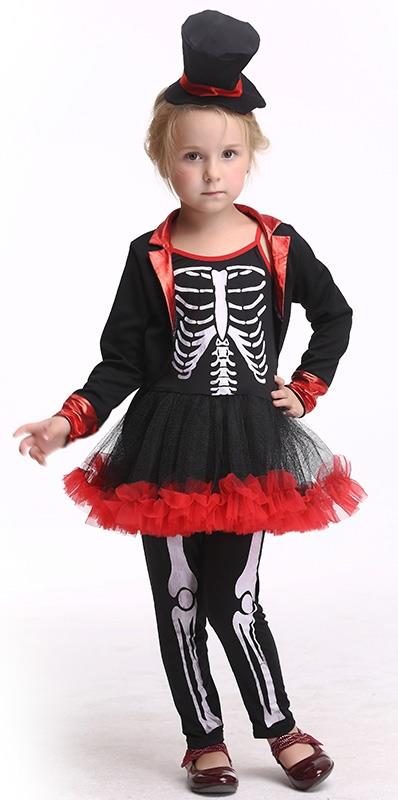 Skeleton Tutu Child Costume
