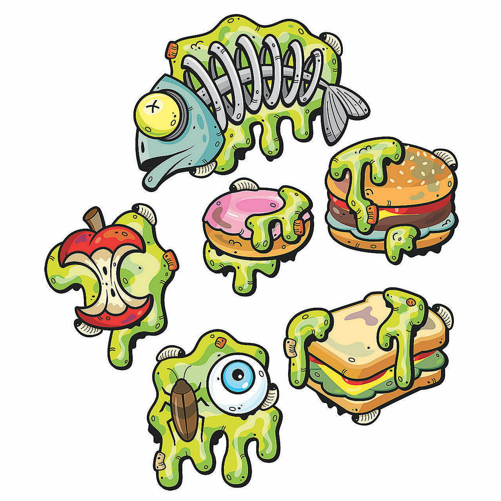 Gross Slime Jumbo Garbage Cutouts (Pack of 6)