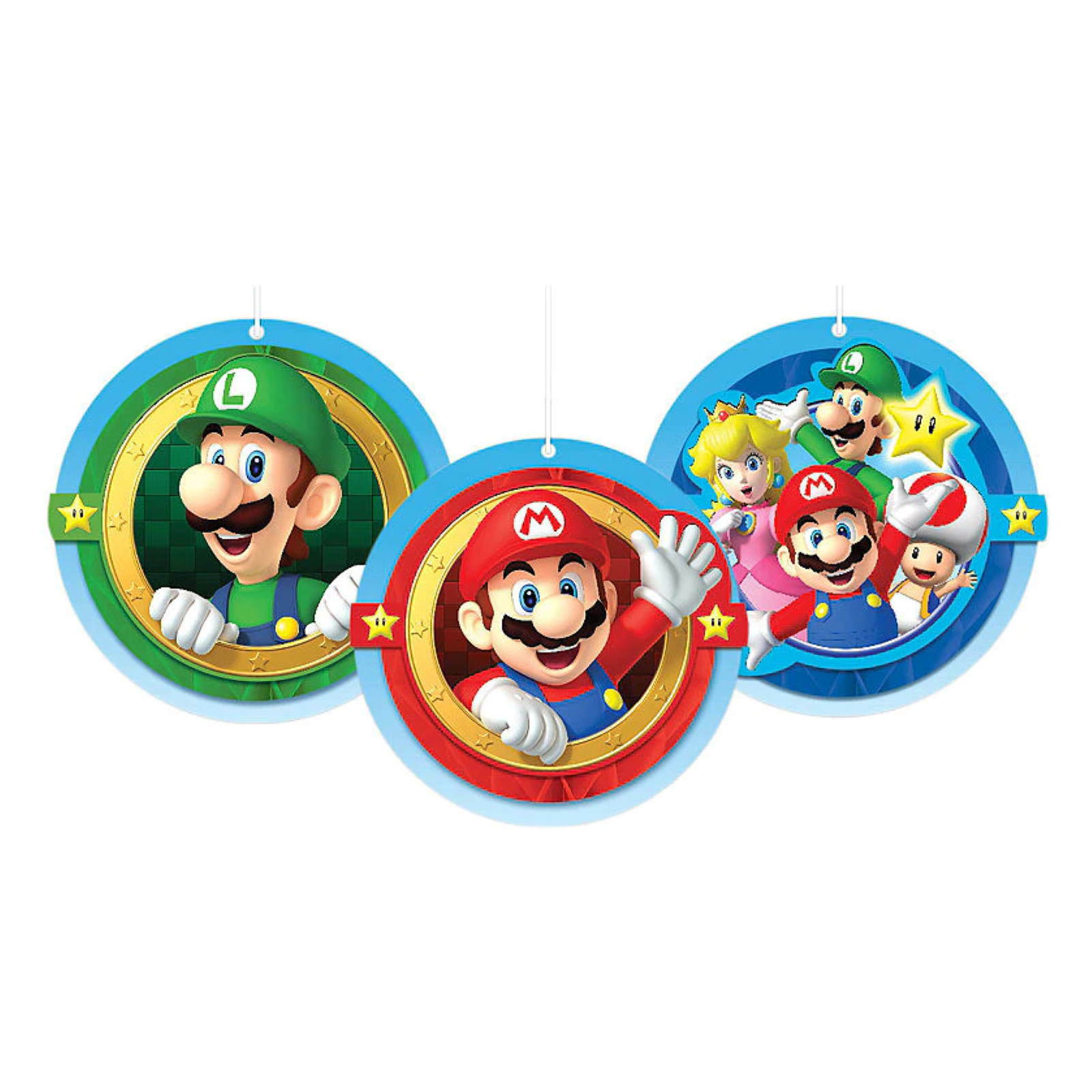 Super Mario Bros. Honeycomb Decorations (Pack of 3)