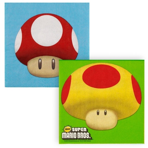 Super Mario Bros. Large Napkins / Serviettes (Pack of 16)